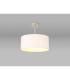 Baymont Satin Nickel E27 Semi Flush With 40cm x 18cm Dual Faux Silk Shade Nude Beige/Moonlight-2