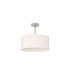 Baymont Satin Nickel E27 Semi Flush With 40cm x 18cm Dual Faux Silk Shade Nude Beige/Moonlight-4