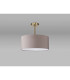 Baymont Antique Brass E27 Semi Flush With 40cm x 18cm Faux Silk Shade Grey/White Laminate-11
