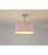 Baymont Satin Nickel E27 Semi Flush With 40cm x 18cm Dual Faux Silk Shade Taupe/Halo Gold-2