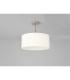 Baymont Satin Nickel E27 Semi Flush With 40cm x 18cm Faux Silk Shade Ivory Pearl/White Laminate-11