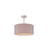Baymont Satin Nickel E27 Semi Flush With 40cm x 18cm Dual Faux Silk Shade Taupe/Halo Gold-4