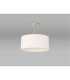 Baymont Satin Nickel E27 Semi Flush With 40cm x 18cm Dual Faux Silk Shade Nude Beige/Moonlight-11