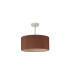 Baymont Satin Nickel E27 Semi Flush With 40cm x 18cm Dual Faux Silk Shade Raw Cocoa/Grecian Bronze-4