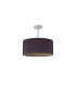 Baymont Satin Nickel E27 Semi Flush With 40cm x 18cm Dual Faux Silk Shade Midnight Black/Green Olive-4