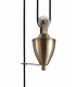 Pulley System Dome Ceiling Pendant E27 Antique Brass - 6