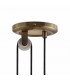 Pulley System Dome Ceiling Pendant E27 Antique Brass - 7