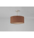 Baymont Satin Nickel E27 Semi Flush With 40cm x 18cm Dual Faux Silk Shade Raw Cocoa/Grecian Bronze-11