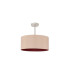 Baymont Satin Nickel E27 Semi Flush With 40cm x 18cm Dual Faux Silk Shade Antique Gold/Ruby-4