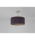 Baymont Satin Nickel E27 Semi Flush With 40cm x 18cm Dual Faux Silk Shade Midnight Black/Green Olive-11