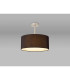Baymont Satin Nickel E27 Semi Flush With 40cm x 18cm Faux Silk Shade Black/White Laminate-2