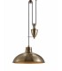 Pulley System Dome Ceiling Pendant E27 Antique Brass - 8