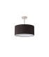Baymont Satin Nickel E27 Semi Flush With 40cm x 18cm Faux Silk Shade Black/White Laminate-4