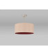 Baymont Satin Nickel E27 Semi Flush With 40cm x 18cm Dual Faux Silk Shade Antique Gold/Ruby-11