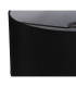 Baymont Satin Nickel E27 Semi Flush With 40cm x 18cm Faux Silk Shade Black/White Laminate-10
