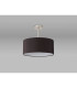 Baymont Satin Nickel E27 Semi Flush With 40cm x 18cm Faux Silk Shade Black/White Laminate-11