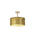 Baymont Antique Brass E27 Semi Flush Fixture With 40cm x 18cm Gold Leaf Shade-1