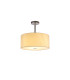 Baymont Polished Chrome E27 Semi Flush With 40cm x 18cm Faux Silk Shade Ivory Pearl/White Laminate-1