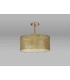 Baymont Antique Brass E27 Semi Flush Fixture With 40cm x 18cm Gold Leaf Shade-11