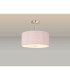 Baymont Polished Chrome E27 Semi Flush With 40cm x 18cm Dual Faux Silk Shade Taupe/Halo Gold-2