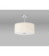 Baymont Polished Chrome E27 Semi Flush With 40cm x 18cm Faux Silk Shade Ivory Pearl/White Laminate-13