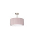 Baymont Polished Chrome E27 Semi Flush With 40cm x 18cm Dual Faux Silk Shade Taupe/Halo Gold-4