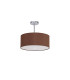 Baymont Polished Chrome E27 Semi Flush With 40cm x 18cm Dual Faux Silk Shade Raw Cocoa/Grecian Bronze-4