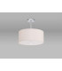 Baymont Polished Chrome E27 Semi Flush With 40cm x 18cm Dual Faux Silk Shade Nude Beige/Moonlight-13