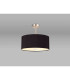 Baymont Polished Chrome E27 Semi Flush With 40cm x 18cm Dual Faux Silk Shade Black/Green Olive-2