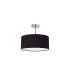 Baymont Polished Chrome E27 Semi Flush With 40cm x 18cm Dual Faux Silk Shade Black/Green Olive-4