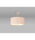 Baymont Polished Chrome E27 Semi Flush With 40cm x 18cm Dual Faux Silk Shade Antique Gold/Ruby-2