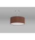 Baymont Polished Chrome E27 Semi Flush With 40cm x 18cm Dual Faux Silk Shade Raw Cocoa/Grecian Bronze-13
