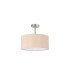 Baymont Polished Chrome E27 Semi Flush With 40cm x 18cm Dual Faux Silk Shade Antique Gold/Ruby-4