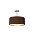 Baymont Polished Chrome E27 Semi Flush With 40cm x 18cm Faux Silk Shade Black/White Laminate-1