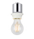 Baymont Polished Chrome E27 Semi Flush With 40cm x 18cm Dual Faux Silk Shade Antique Gold/Ruby-5