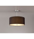 Baymont Polished Chrome E27 Semi Flush With 40cm x 18cm Faux Silk Shade Black/White Laminate-2