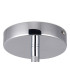 Baymont Polished Chrome E27 Semi Flush With 40cm x 18cm Dual Faux Silk Shade Antique Gold/Ruby-7