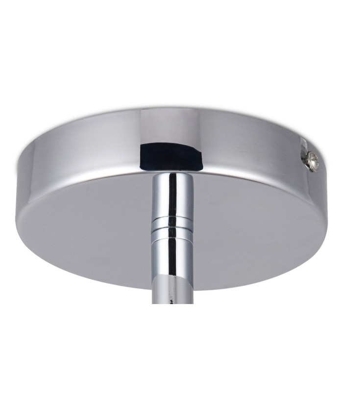 Baymont Polished Chrome E27 Semi Flush With 40cm x 18cm Dual Faux Silk Shade Antique Gold/Ruby-7