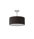 Baymont Polished Chrome E27 Semi Flush With 40cm x 18cm Faux Silk Shade Black/White Laminate-4