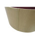 Baymont Polished Chrome E27 Semi Flush With 40cm x 18cm Dual Faux Silk Shade Antique Gold/Ruby-9