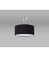 Baymont Polished Chrome E27 Semi Flush With 40cm x 18cm Dual Faux Silk Shade Black/Green Olive-13