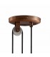 Pulley System Dome Ceiling Pendant E27 Antique Copper - 7