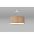 Baymont Polished Chrome E27 Semi Flush With 40cm x 18cm Faux Silk Shade Grey/White Laminate-2