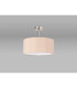 Baymont Polished Chrome E27 Semi Flush With 40cm x 18cm Dual Faux Silk Shade Antique Gold/Ruby-13