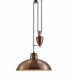 Pulley System Dome Ceiling Pendant E27 Antique Copper - 8