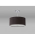 Baymont Polished Chrome E27 Semi Flush With 40cm x 18cm Faux Silk Shade Black/White Laminate-13