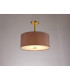 Baymont Antique Brass E27 Semi Flush With 40cm x 18cm Dual Faux Silk Shade Taupe/Halo Gold-2