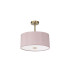 Baymont Antique Brass E27 Semi Flush With 40cm x 18cm Dual Faux Silk Shade Taupe/Halo Gold-4