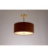 Baymont Antique Brass E27 Semi Flush With 40cm x 18cm Dual Faux Silk Shade Raw Cocoa/Grecian Bronze-2