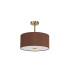 Baymont Antique Brass E27 Semi Flush With 40cm x 18cm Dual Faux Silk Shade Raw Cocoa/Grecian Bronze-4